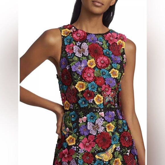 Alice + Olivia Lindsey Embellished A-Line Dress size 4 - Picture 4 of 16
